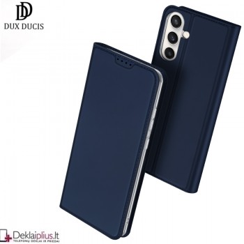 Dux Ducis Skin Pro dirbtinės odos dėklas - mėlynas (Samsung Galaxy S25 Fe)